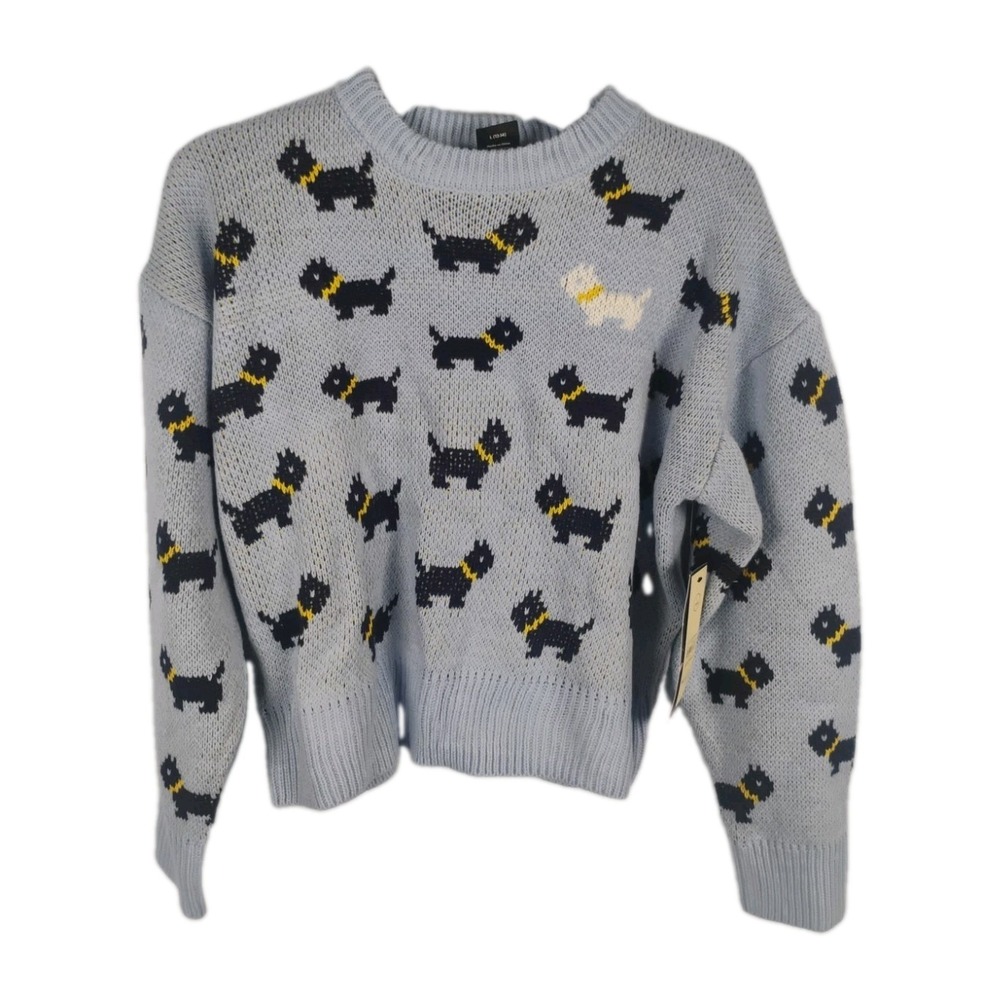 Netflix Stranger Things Scottie Dog Blue Sweater Erica Sinclair  Large (12-14)